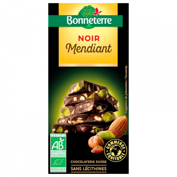 Chocolat Noir Mendiant BIO, 100g