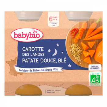 Petit pot carotte-patate douce BIO, 2x200g