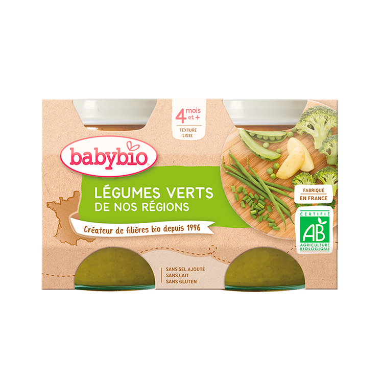 Petit pot legumes vert BIO, 2x130g