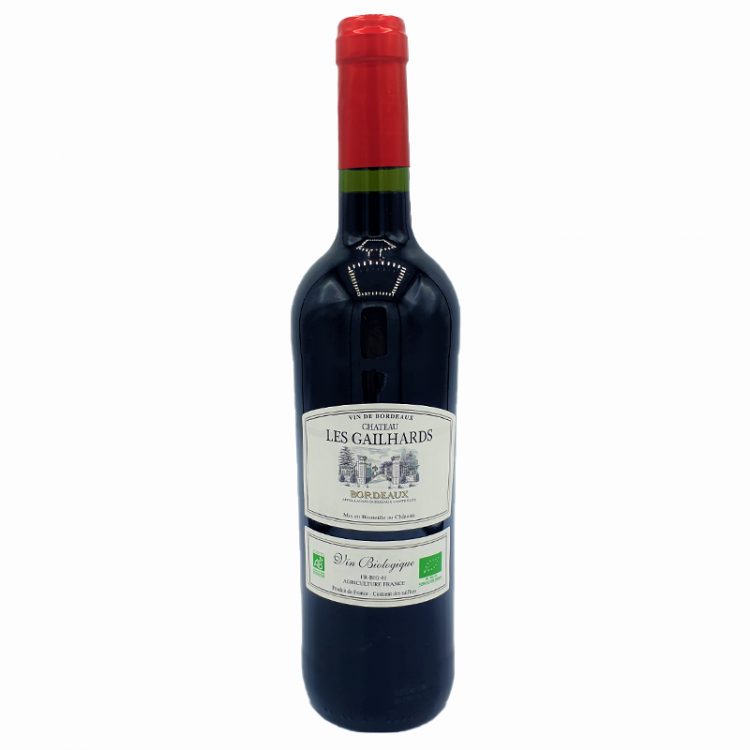 Vin Château les Gailhards rouge BIO, 75cl