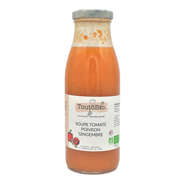 Soupe tomate poivron gingembre BIO, 500ml