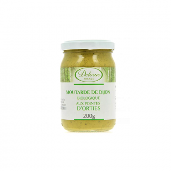 Moutarde de Dijon aux pointes d'orties BIO, 200g