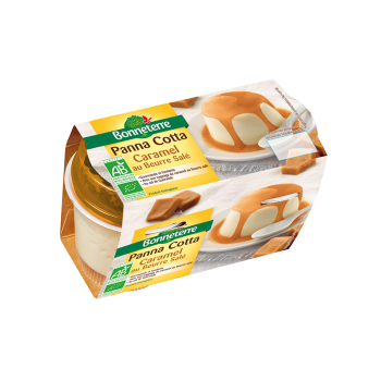 Panna Cotta nappage caramel beurre salé BIO, 2x125g