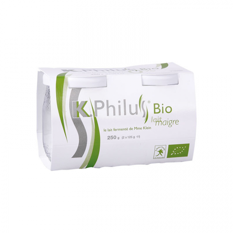 Kphilus lait écrémé 0% MG BIO, 2x125g