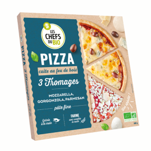 Pizza 3 fromages BIO, 400g