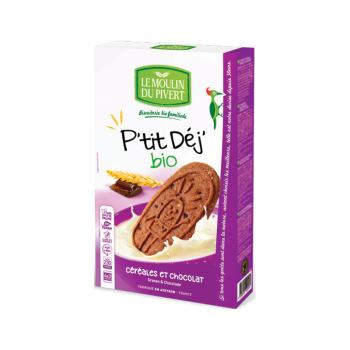 Biscuits p'tit déj céréales chocolat BIO, 190g