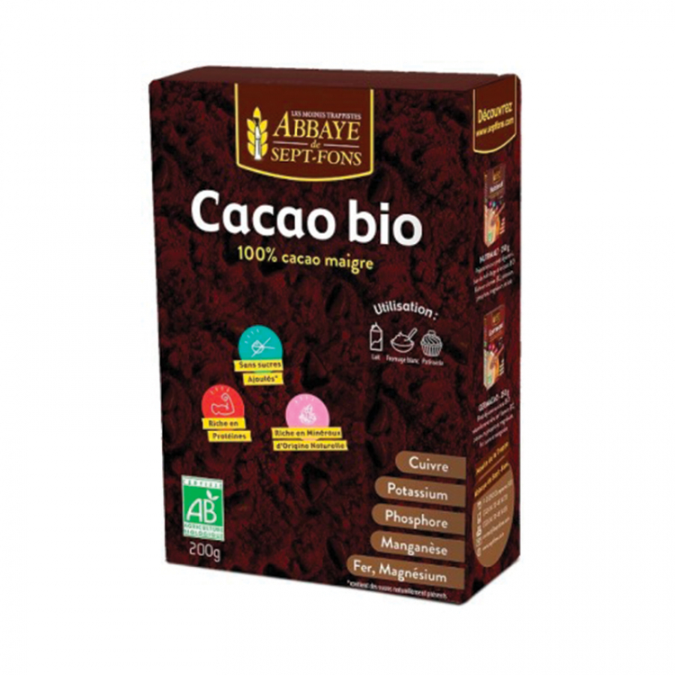 Cacao 100% non sucré BIO, 200g