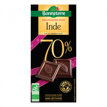 Chocolat noir Inde 70% BIO, 80g
