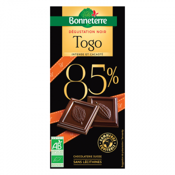 Chocolat noir dégustation Togo BIO, 80g