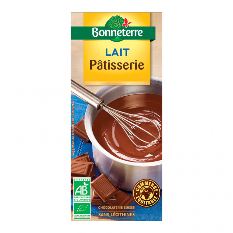 Chocolat lait pâtisserie BIO, 200g