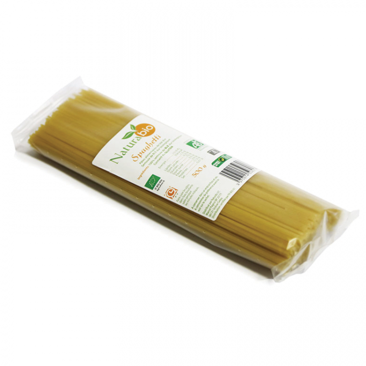Pâtes spaghetti blanches BIO, 500g