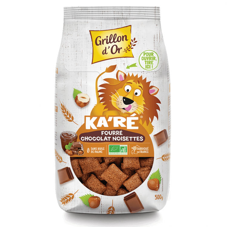 Céréales ka're fourrées chocolat noisette BIO, 500g