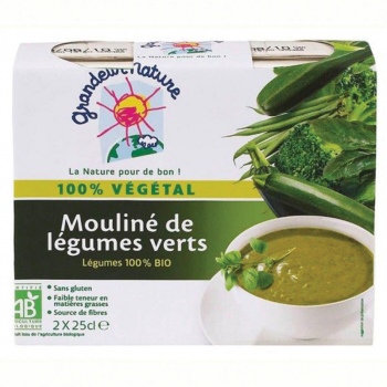 Mouliné légumes verts BIO, 2x30cl